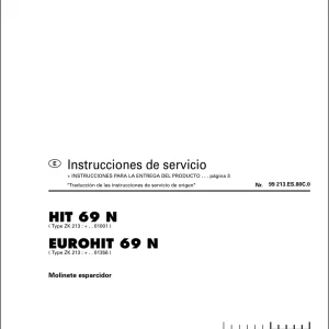 Pottinger Eurohit 69N Service Manual