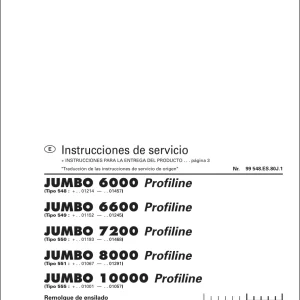 Pottinger Jumbo 6000 6600 7200 8000 Profiline Service Manual