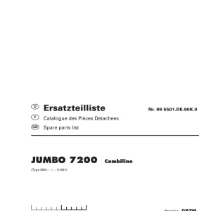 Pottinger Jumbo 7200 Combiline Parts Manual