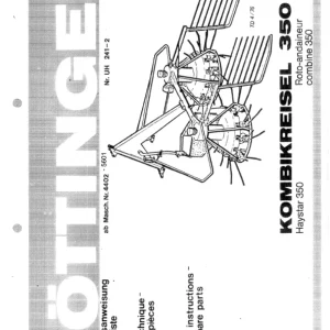 Pottinger Kombikreisel 350 1976 Parts Manual
