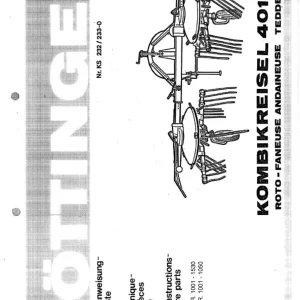 Pottinger Kombikreisel 401 411 1978 Parts Manual