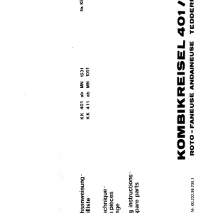 Pottinger Kombikreisel 401 411 Parts Manual