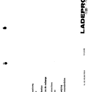 Pottinger Ladeprofi Iv Td21 83 Parts Manual