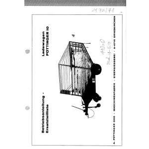 Pottinger Ladewagen 10 1970 Parts Manual