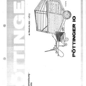 Pottinger Ladewagen 10 Td 19 75 1976 Parts Manual
