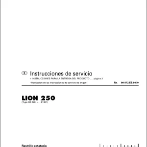 Pottinger Lion 250 Service Manual