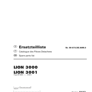 Pottinger Lion 3000 3001 Parts Manual