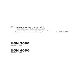 Pottinger Lion 5000 6000 Service Manual