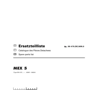 Pottinger Mex 5 Parts Manual