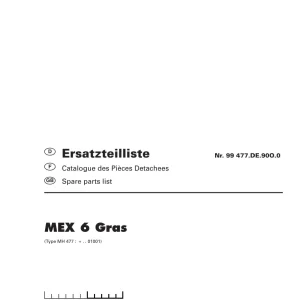 Pottinger Mex 6 Gras Parts Manual