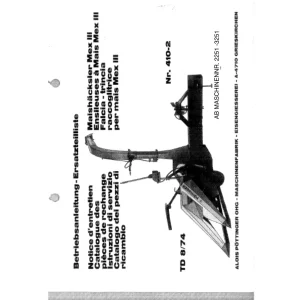 Pottinger Mex Iii Td8 74 Parts Manual
