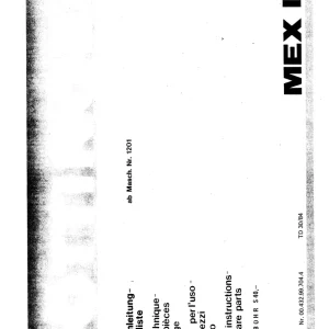 Pottinger Mex Iis 1984 Parts Manual