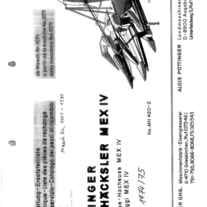 Pottinger Mex Iv 1974 Parts Manual