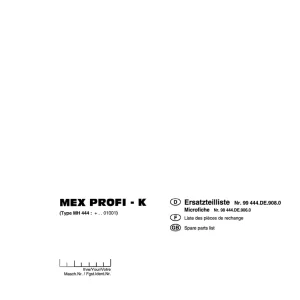 Pottinger Mex Profi K Parts Manual