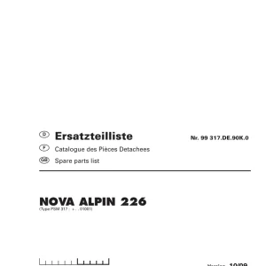 Pottinger Nova Alpin 226 Parts Manual