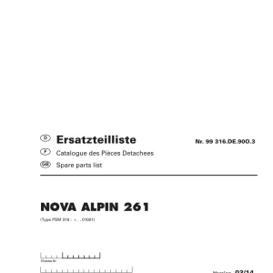 Pottinger Nova Alpin 261 Parts Manual