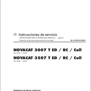 Pottinger Novacat 3007T 3507T Ed Rc Service Manual