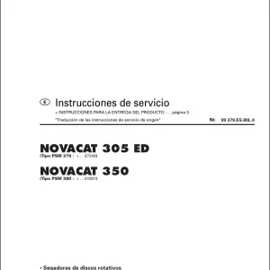 Pottinger Novacat 305Ed 350 Service Manual