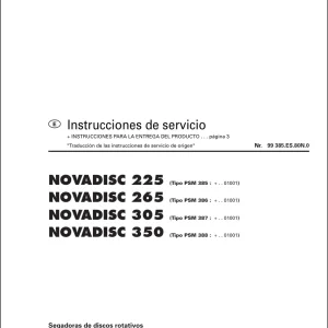 Pottinger Novadisc 225 265 305 350 Service Manual