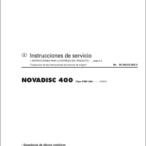 Pottinger Novadisc 400 Service Manual