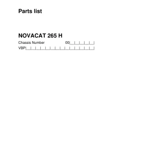 Pottinger Novacat 265H Parts Manual