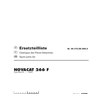 Pottinger Novacat 266 Parts Manual