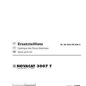 Pottinger Novacat 3007 Parts Manual