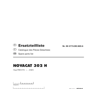 Pottinger Novacat 302H Parts Manual