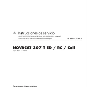 Pottinger Novacat 307 T Ed Rc Service Manual