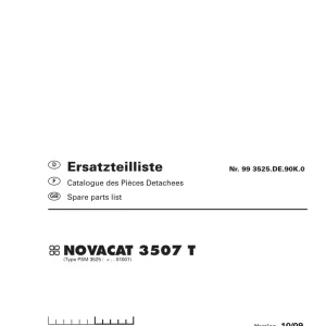 Pottinger Novacat 3507 Parts Manual