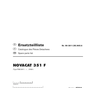 Pottinger Novacat 351F Parts Manual