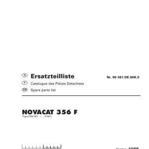 Pottinger Novacat 356 Parts Manual
