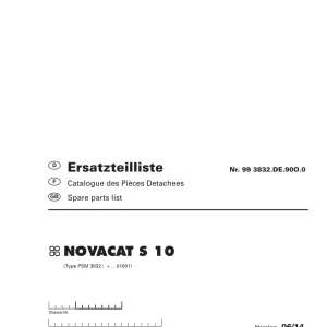 Pottinger Novacat S10 Parts Manual