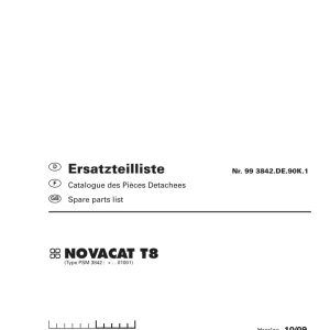 Pottinger Novacat T8 Parts Manual