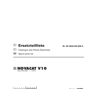 Pottinger Novacat V10 Parts Manual