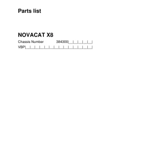 Pottinger Novacat X8 Parts Manual