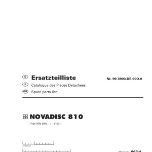 Pottinger Novadisc 810 Parts Manual
