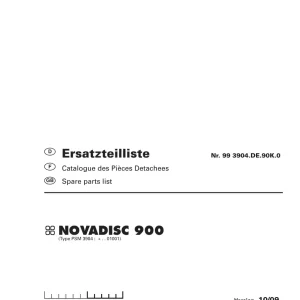 Pottinger Novadisc 900 Parts Manual