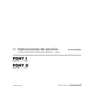 Pottinger Pony I Ii Service Manual