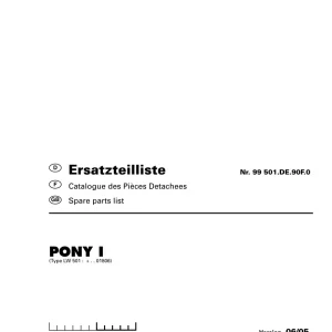 Pottinger Pony1 Parts Manual