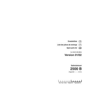 Pottinger 2500B Parts Manual