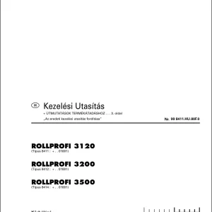 Pottinger Rollprofi 3120 3200 3500 Operators Manual