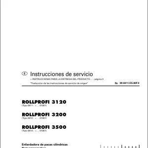 Pottinger Rollprofi 3120 3200 3500 Service Manual