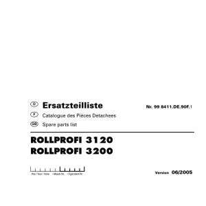 Pottinger Rollprofi 3120 3200 Parts Manual