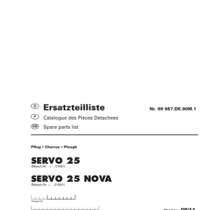 Pottinger 25 25Nova Parts Manual