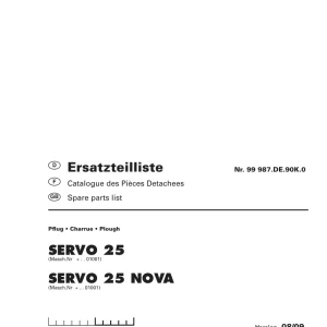 Pottinger 25 Nova Parts Manual