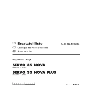 Pottinger 35 Nova Novaplus Parts Manual