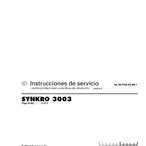 Pottinger Synkro 3003 Service Manual
