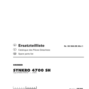 Pottinger Synkro 4700 Parts Manual