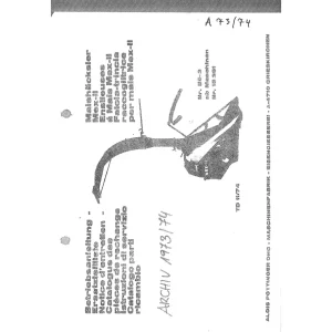 Pottinger Td 11 74 1973 Parts Manual